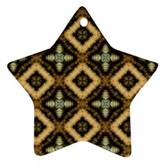 Faux Animal Print Pattern Star Ornament (two Sides) by GardenOfOphir