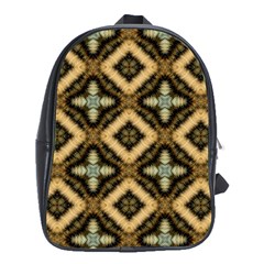 Faux Animal Print Pattern School Bag (xl) by GardenOfOphir