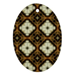 Faux Animal Print Pattern Oval Ornament