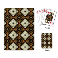 Faux Animal Print Pattern Playing Cards Single Design by GardenOfOphir