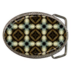 Faux Animal Print Pattern Belt Buckle (oval) by GardenOfOphir