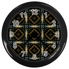 Faux Animal Print Pattern Wall Clock (black) by GardenOfOphir