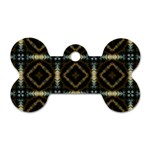 Faux Animal Print Pattern Dog Tag Bone (Two Sided) Front