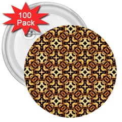 Faux Animal Print Pattern 3  Button (100 Pack)