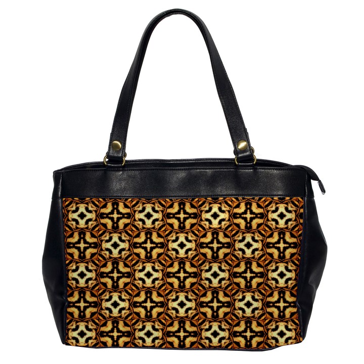 Faux Animal Print Pattern Oversize Office Handbag (One Side)