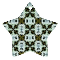 Faux Animal Print Pattern Star Ornament by GardenOfOphir