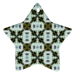 Faux Animal Print Pattern Star Ornament (two Sides) by GardenOfOphir