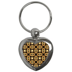 Faux Animal Print Pattern Key Chain (Heart)