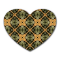 Faux Animal Print Pattern Mouse Pad (heart)