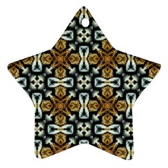 Faux Animal Print Pattern Star Ornament (two Sides) by GardenOfOphir