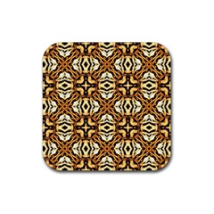 Faux Animal Print Pattern Drink Coaster (square) by GardenOfOphir