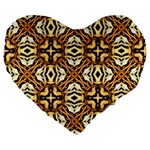 Faux Animal Print Pattern 19  Premium Heart Shape Cushion Front