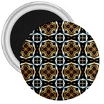 Faux Animal Print Pattern 3  Button Magnet Front