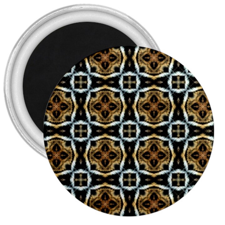 Faux Animal Print Pattern 3  Button Magnet