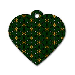 Cute Pretty Elegant Pattern Dog Tag Heart (one Sided)  by GardenOfOphir