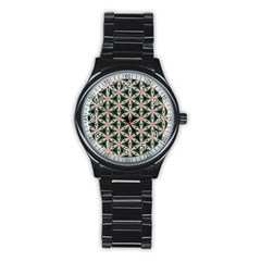 Cute Pretty Elegant Pattern Sport Metal Watch (black)