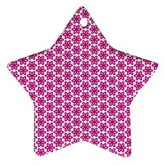 Cute Pretty Elegant Pattern Star Ornament by GardenOfOphir