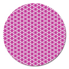 Cute Pretty Elegant Pattern Magnet 5  (round) by GardenOfOphir
