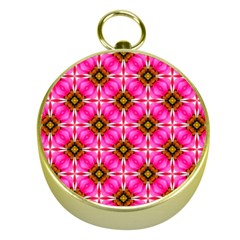 Cute Pretty Elegant Pattern Gold Compass by GardenOfOphir