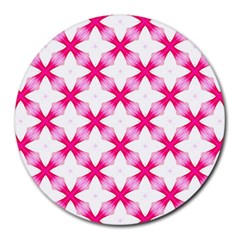 Cute Pretty Elegant Pattern 8  Mouse Pad (Round)