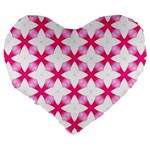 Cute Pretty Elegant Pattern 19  Premium Flano Heart Shape Cushion Back