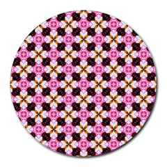 Cute Pretty Elegant Pattern 8  Mouse Pad (round) by GardenOfOphir