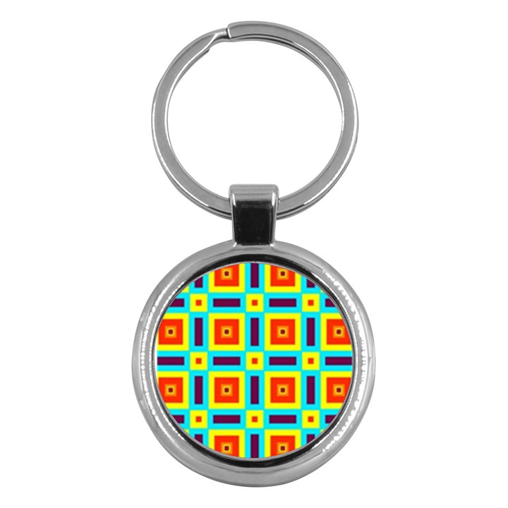 Cute Pretty Elegant Pattern Key Chain (Round)