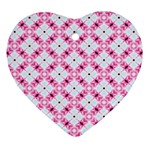 Cute Pretty Elegant Pattern Heart Ornament Front