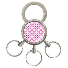 Cute Pretty Elegant Pattern 3-Ring Key Chain