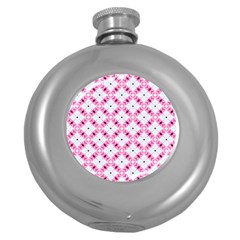 Cute Pretty Elegant Pattern Hip Flask (Round)