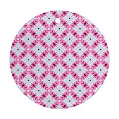 Cute Pretty Elegant Pattern Round Ornament (Two Sides)