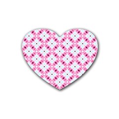 Cute Pretty Elegant Pattern Drink Coasters 4 Pack (Heart) 
