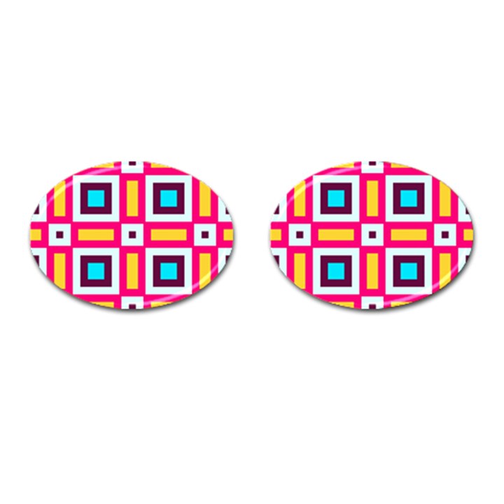 Cute Pretty Elegant Pattern Cufflinks (Oval)