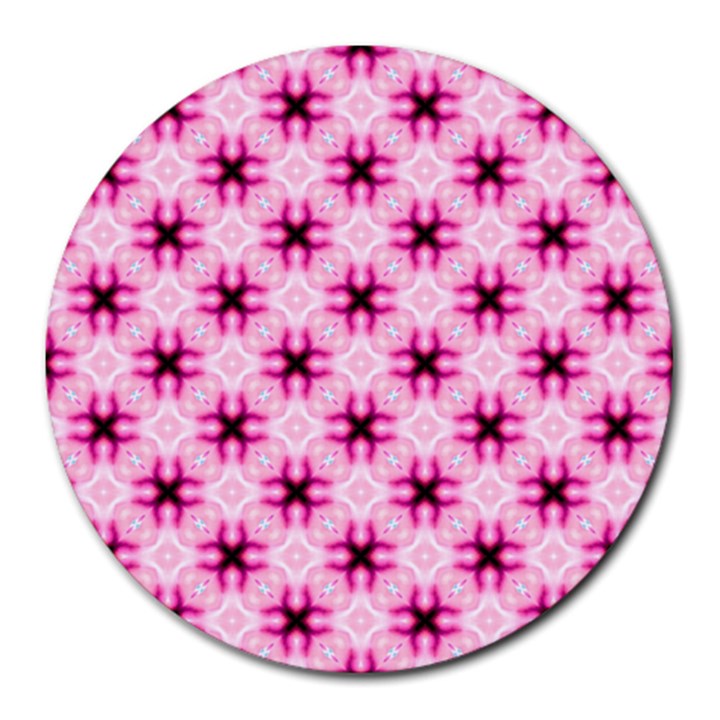 Cute Pretty Elegant Pattern 8  Mouse Pad (Round)