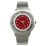Cute Pretty Elegant Pattern Stainless Steel Watch (Slim) Front
