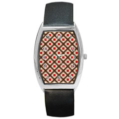 Cute Pretty Elegant Pattern Tonneau Leather Watch by GardenOfOphir