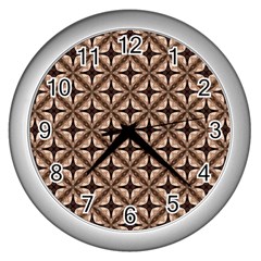 Cute Pretty Elegant Pattern Wall Clock (silver) by GardenOfOphir