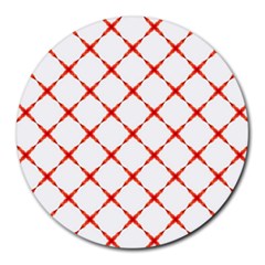 Cute Pretty Elegant Pattern 8  Mouse Pad (round) by GardenOfOphir