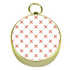 Cute Pretty Elegant Pattern Gold Compass