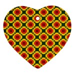 Cute Pretty Elegant Pattern Heart Ornament (Two Sides) Front