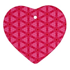 Cute Pretty Elegant Pattern Heart Ornament (two Sides) by GardenOfOphir