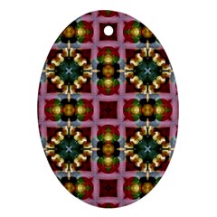 Cute Pretty Elegant Pattern Oval Ornament by GardenOfOphir