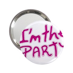 I Am The Party Typographic Design Quote Handbag Mirror (2 25 ) by dflcprints