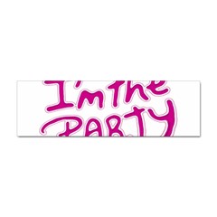I Am The Party Typographic Design Quote Bumper Sticker by dflcprints