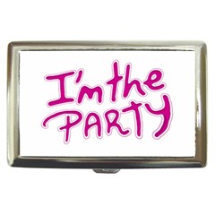 I Am The Party Typographic Design Quote Cigarette Money Case by dflcprints