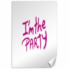 I Am The Party Typographic Design Quote Canvas 20  X 30  (unframed) by dflcprints