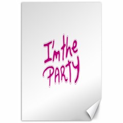 I Am The Party Typographic Design Quote Canvas 24  X 36  (unframed) by dflcprints