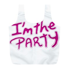 I Am The Party Typographic Design Quote Reusable Bag (l) by dflcprints