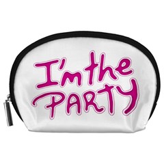 I Am The Party Typographic Design Quote Accessory Pouch (large) by dflcprints