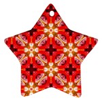 Cute Pretty Elegant Pattern Star Ornament (Two Sides) Back